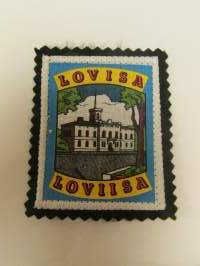 Lovisa Loviisa-kangasmerkki / matkailumerkki / hihamerkki / badge -pohjaväri musta