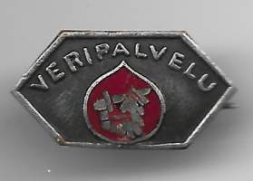 Veripalvelu sodanaikainen armeija verenluovutusmerkki lukkoneulamerkki  rintamerkki