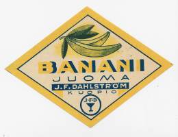 Banani juoma  juomaetiketti