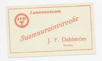 Suomuurainvirvoke - juomaetiketti
