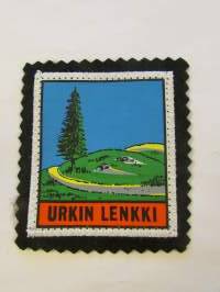 Urkin lenkki-kangasmerkki / matkailumerkki / hihamerkki / badge -pohjaväri musta