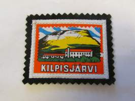 Kilpisjärvi-kangasmerkki / matkailumerkki / hihamerkki / badge -pohjaväri musta