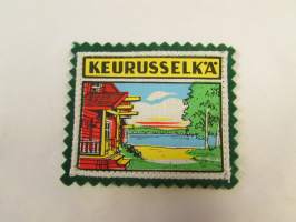 Keurusselkä-kangasmerkki / matkailumerkki / hihamerkki / badge -pohjaväri vihreä