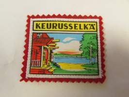 Keurusselkä-kangasmerkki / matkailumerkki / hihamerkki / badge -pohjaväri punainen