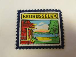 Keurusselkä-kangasmerkki / matkailumerkki / hihamerkki / badge -pohjaväri sininen