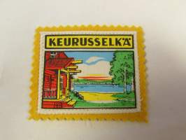 Keurusselkä-kangasmerkki / matkailumerkki / hihamerkki / badge -pohjaväri keltainen