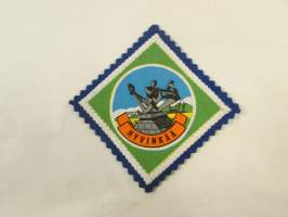 Hyvinkää-kangasmerkki / matkailumerkki / hihamerkki / badge -pohjaväri sininen