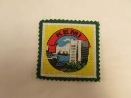 Kemi -kangasmerkki / matkailumerkki / hihamerkki / badge -pohjaväri vihreä