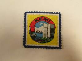 Kemi -kangasmerkki / matkailumerkki / hihamerkki / badge -pohjaväri sininen