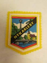 Nykarleby -kangasmerkki / matkailumerkki / hihamerkki / badge -pohjaväri keltainen