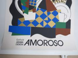 Festivo - Amoroso - Heikki Orvola - Arabia Design -signeerattu mainosgrafiikka 617/800