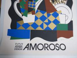 Festivo - Amoroso - Heikki Orvola - Arabia Design -signeerattu mainosgrafiikka 484/800