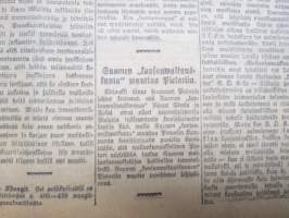 Helsingin Sanomat 1918 nr 2, ilmestynyt 14.4.1918 -toinen kapinan kukistamisen jälkeen ilmestynyt numero - Laillisen yhteiskuntajärjestelmän palauttaminen