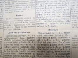 Helsingin Sanomat 1918 nr 1, ilmestynyt 13.4.1918 -ensimmäinen kapinan kukistamisen jälkeen ilmestynyt numero - Suuret tapahtumat Helsingissä