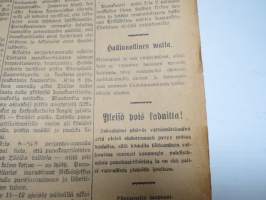 Helsingin Sanomat 1918 nr 1, ilmestynyt 13.4.1918 -ensimmäinen kapinan kukistamisen jälkeen ilmestynyt numero - Suuret tapahtumat Helsingissä