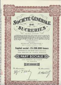 Societa Generale de Sucreries 1944 Brussel Belgia