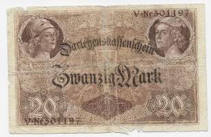 Saksa 20 Mark markkaa 1914 seteli