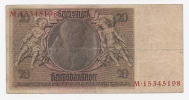 Saksa 20 Mark markkaa 1924 seteli