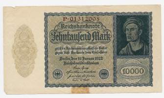 Saksa 10 000 markkaa 1922 seteli
