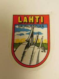 Lahti Salpausselkä -kangasmerkki / matkailumerkki / hihamerkki / badge -pohjaväri valkoinen