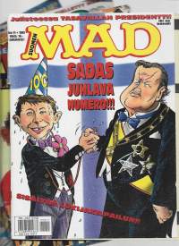 Suomen MAD  1995 nr 11, 1996 nr 3 ja 6 ja 2000 nr 2 yht  4 lehteä