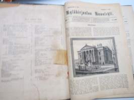 Kyläkirjaston kuvalehti - vuosikerrat 1891-1892 A-sarja,  kirjaksi sidottuna, monipuolinen ja runsas kirjallinen sekä kuvallinen aineisto sekä Suomea että