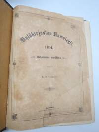 Kyläkirjaston kuvalehti - vuosikerrat 1891-1892 A-sarja,  kirjaksi sidottuna, monipuolinen ja runsas kirjallinen sekä kuvallinen aineisto sekä Suomea että