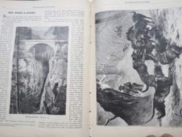 Kyläkirjaston kuvalehti - vuosikerrat 1891-1892 A-sarja,  kirjaksi sidottuna, monipuolinen ja runsas kirjallinen sekä kuvallinen aineisto sekä Suomea että