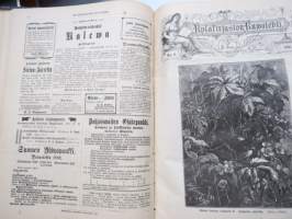 Kyläkirjaston kuvalehti - vuosikerrat 1891-1892 A-sarja,  kirjaksi sidottuna, monipuolinen ja runsas kirjallinen sekä kuvallinen aineisto sekä Suomea että