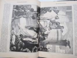 Kyläkirjaston kuvalehti - vuosikerrat 1891-1892 A-sarja,  kirjaksi sidottuna, monipuolinen ja runsas kirjallinen sekä kuvallinen aineisto sekä Suomea että