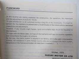 Suzuki TS125 service manual -korjaamokirja