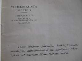 Joukkoyhtymien, -osastojen, -muodostelmien jne. nimitysten lyhennykset (ohjesääntö)