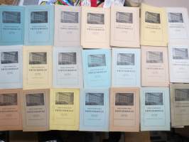 Turun Suomalainen Yhteiskoulu - vuosikertomukset 1932-33 - 1954-55 sekä 1956-57, osa tuplakappaleina, koko erä kerralla
