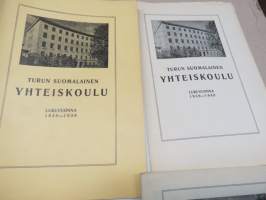 Turun Suomalainen Yhteiskoulu - vuosikertomukset 1932-33 - 1954-55 sekä 1956-57, osa tuplakappaleina, koko erä kerralla