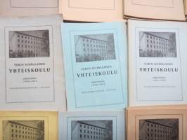 Turun Suomalainen Yhteiskoulu - vuosikertomukset 1932-33 - 1954-55 sekä 1956-57, osa tuplakappaleina, koko erä kerralla