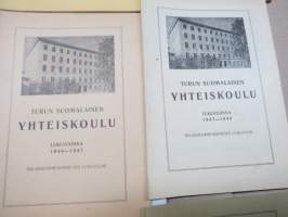 Turun Suomalainen Yhteiskoulu - vuosikertomukset 1932-33 - 1954-55 sekä 1956-57, osa tuplakappaleina, koko erä kerralla