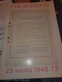 YYA sopimus 25 vuotta 1948-73 hyvä kunto
