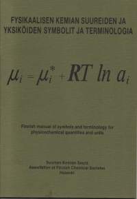Fysikaalisen kemian suureiden ja yksiköiden symbolit ja terminologia