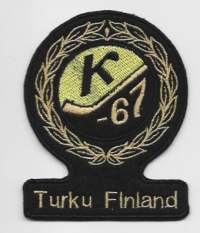 K - 67 Turku -   hihamerkki