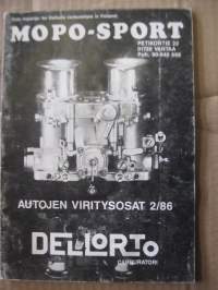 DelLorto - Autojen viritysosat 2/86 Mopo-sport