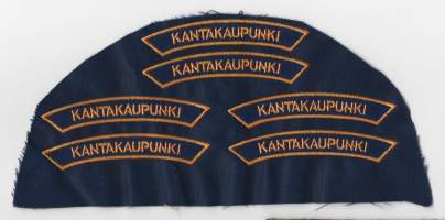 Kantakaupunki  -   hihamerkki kangasmerkki 11x23 cm