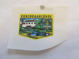 Kuninkaanlähde -kangasmerkki, matkailumerkki, leikkaamaton