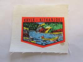Käylä - Kitkanjoki (Kuusamo) -kangasmerkki, matkailumerkki, leikkaamaton
