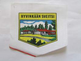 Hyvinkään (Hyvinkää) Sveitsi -kangasmerkki, matkailumerkki, leikkaamaton