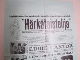 Härkätaistelija - Tjurfäktaren, Eddie Cantor, Lyda Roberti, Ruth Hall, Ohjaus Leo Mc Carey -elokuvajuliste / movie poster