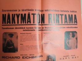 Näkymätön rintama - Den osynliga fronten, Karl Ludwig Diehl, Trude von Molo, ohjaus Richard Eichberg -elokuvajuliste / movie poster