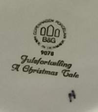 Joululautanen - Tanska vuosi 1978.  Posliinilautanen, seinälautanen, koristelautanen (Vintage Christmas Plate, Denmark Scandinavian Design, Jultallrik, Porcelain)