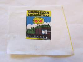Keurusselän  Lomahotelli -kangasmerkki, matkailumerkki, leikkaamaton
