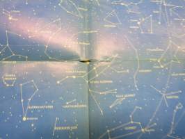 Feminas stjärnkarta 1975 - tähtikarttajuliste, taustalla kuvasarja keräilykuvatähdistä