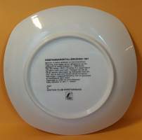 Muistolautanen - Kristiansandstallerkenen 1981.  Posliinilautanen, seinälautanen, keräilylautanen (Norway, Scandinavian porcelain, commemorative plate, Norja)